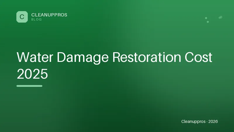 Water Damage Restoration Cost 2025 Water Damage Restoration Cost 2025