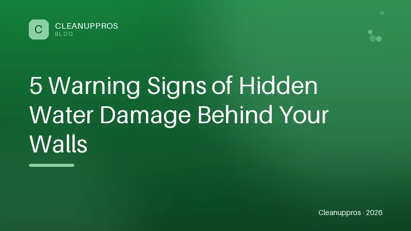 5 Warning Signs of Hidden Water Damage Behind Your Walls 5 Warning Signs of Hidden Water Damage Behind Your Walls